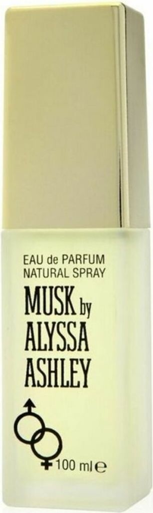 A bottle of Alyssa Ashley Musk Eau de Parfum.