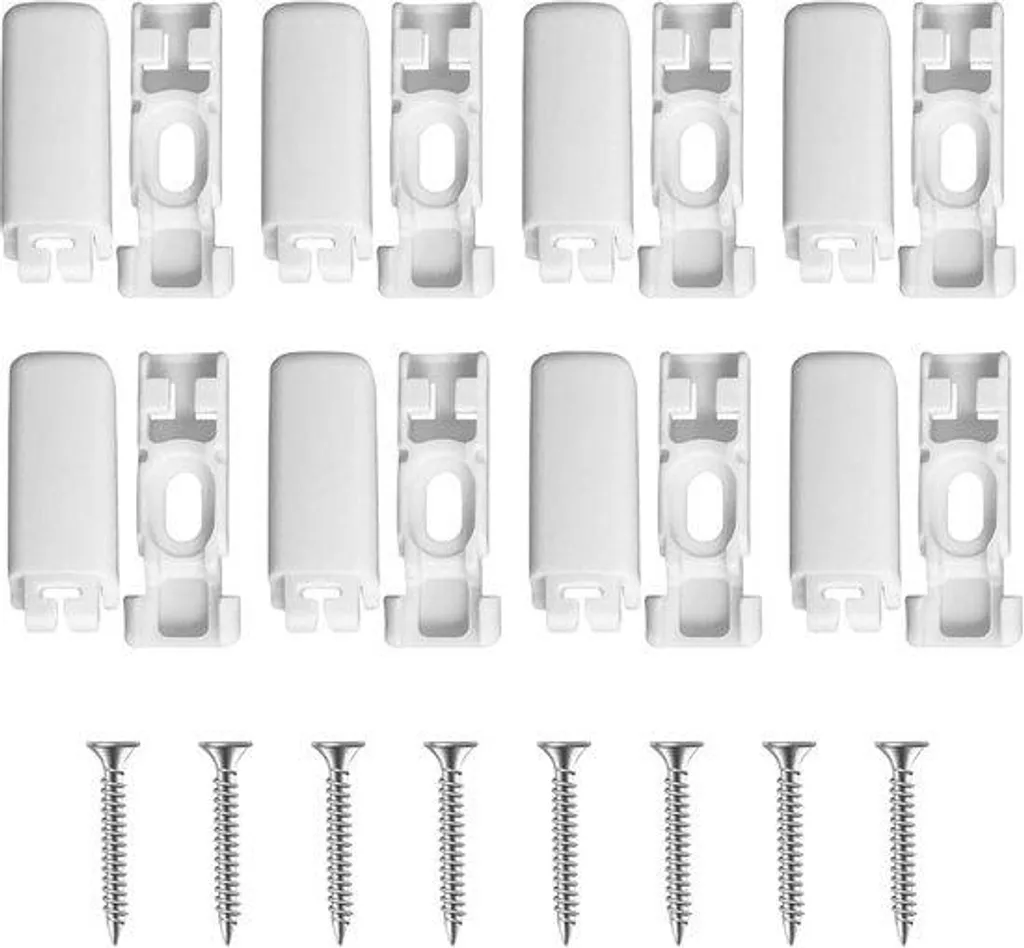 Lot de 8 pinces à plis pour pantalons et rideaux en métal argenté
