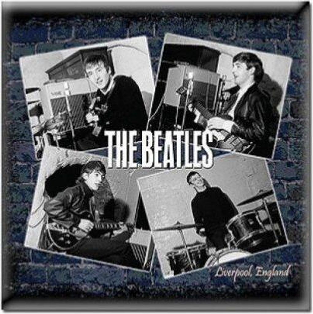 The Beatles - Kühlschrank-Magnet "Live At The Cavern" RO6157 (Einheitsgröße) (Schwarz/Grau/Blau)