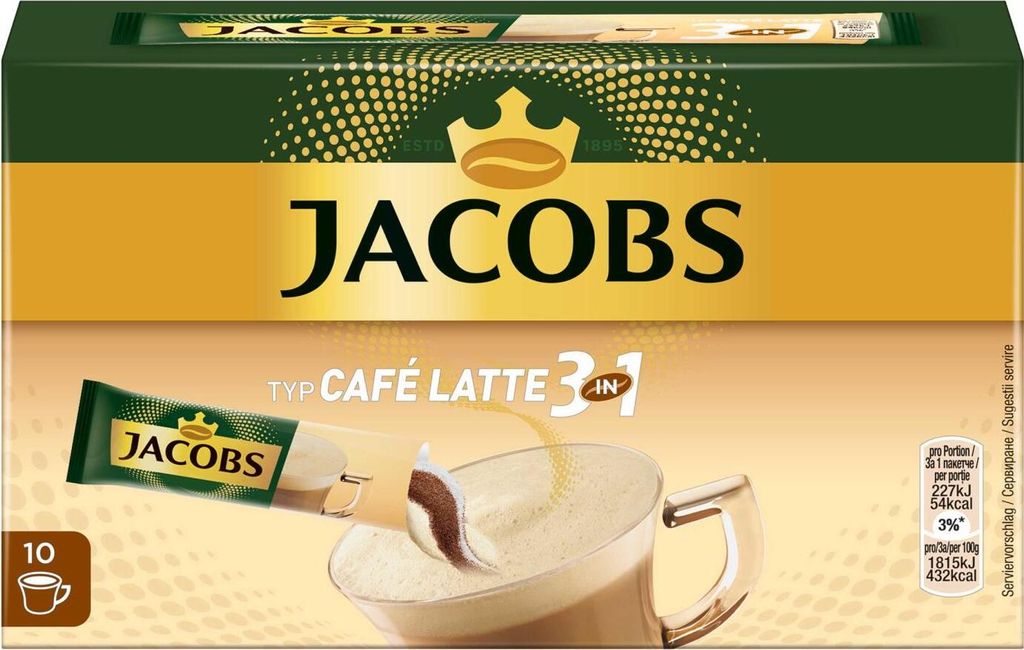Jacobs 3in1 löslicher Kaffee, Typ Café Latte, Produktbild 2