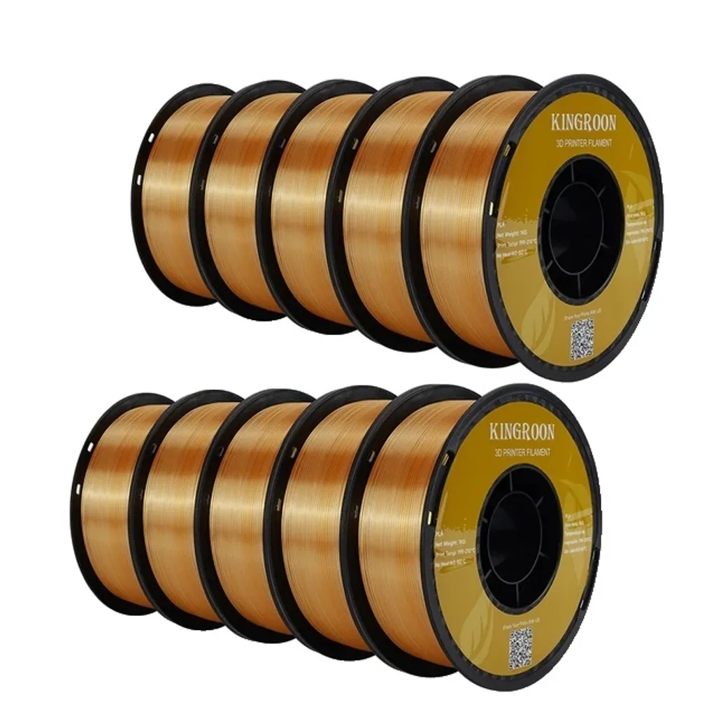 Matériau PLA Silk 1.75mm Tripack Métallique Or Argent Cuivre Haute Qualité