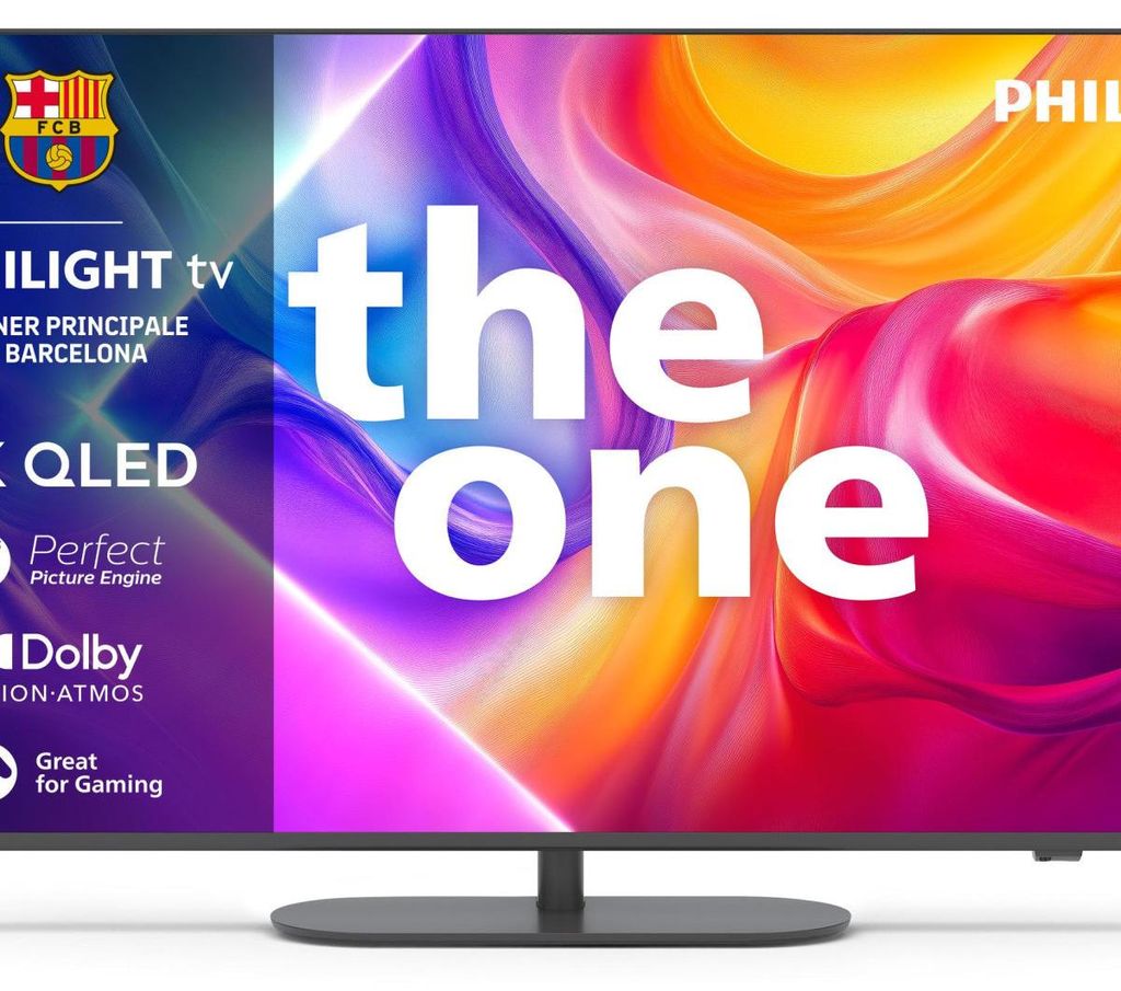 Philips The One 75PUS9010 Smart TV QLED 4K 75'' Ambilight 3 Seiten, Prozessor P5, Titan OS, Dolby Vision, Dolby Atmos, 144Hz, HDMI 2.1