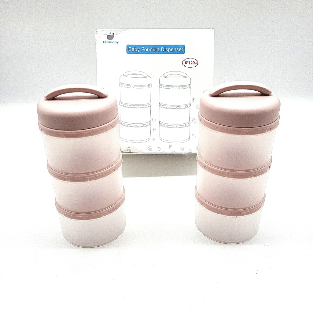 Dispenser Latte Polvere Termichy 2 Porzioni - Contenitore Salvaspazio Baby