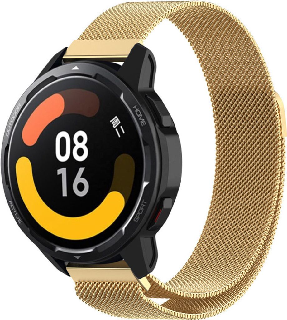 Strap-it Milanese Armband - Kompatibel mit Xiaomi Watch S1 Armband Ersatzarmband Edelstahl - Armband mit Magnetverschluss - Hochwertiges Material -...