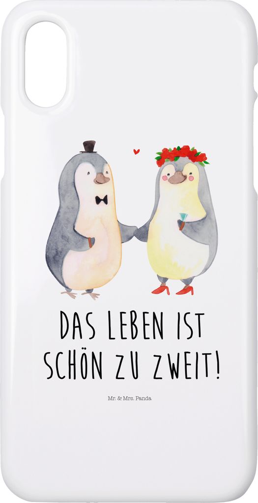 Mr. & Mrs. Panda Iphone 10 Handyhülle Pinguin Heirat - Weiß - Geschenk, Handy, Braut, Mann, Cover, X, Hülle, Freundin, Frau, Verheiratet, Just M...