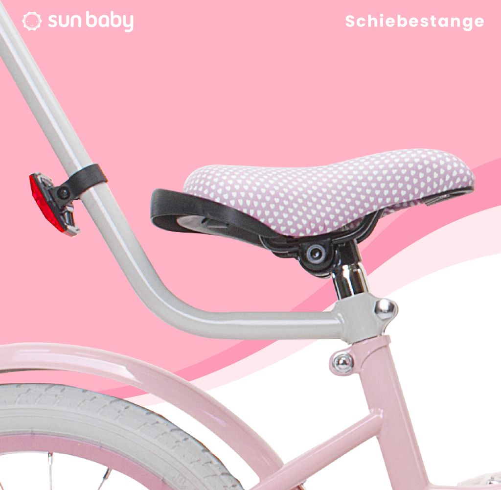 Mädchenfahrrad 16 Zoll Glocke Zusatzräder Schubstange Produktbild 5