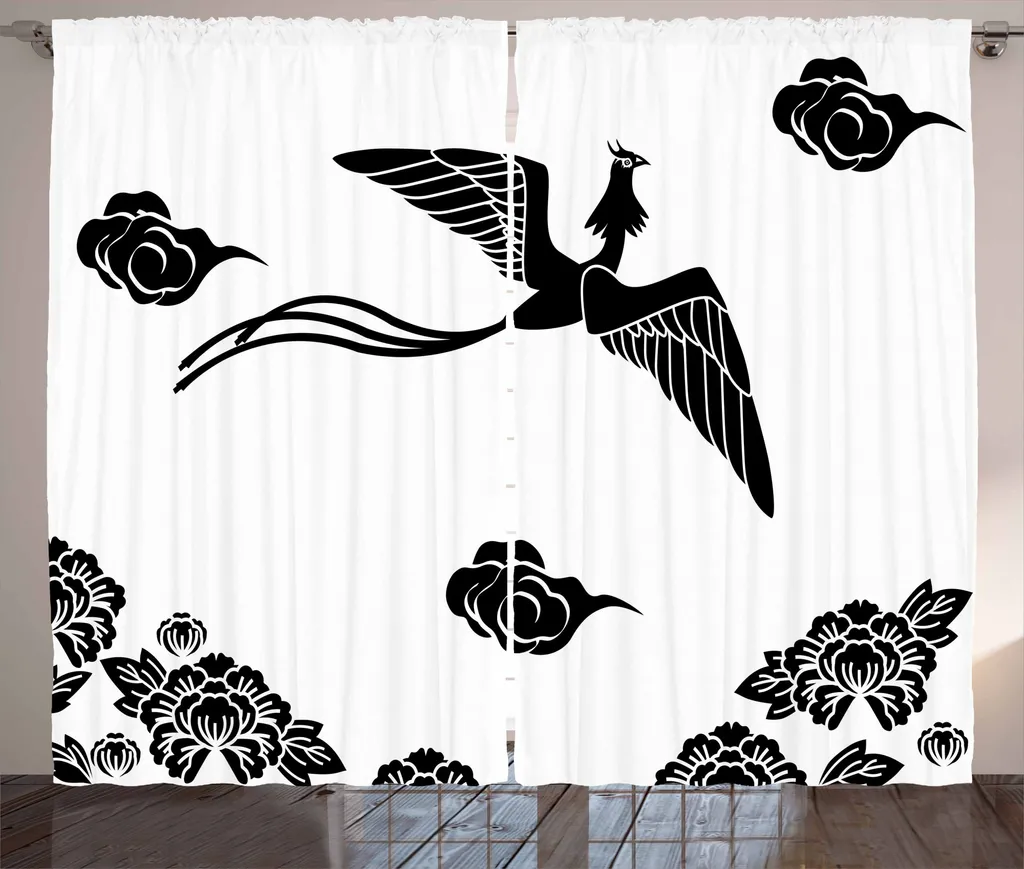 Tenda Rustica Fenice ABAKUHAUS 280x175 cm Bianco Nero con Ganci