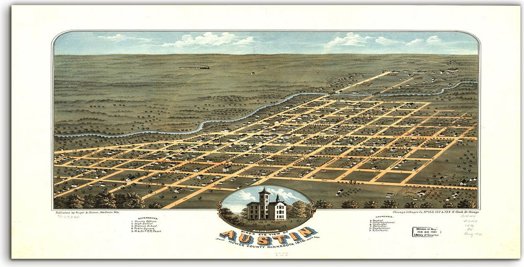 Coloray Canvas 100x50 Wandbild Leinwand Bilder Wohnkultur Alte Austin Karte Vintage