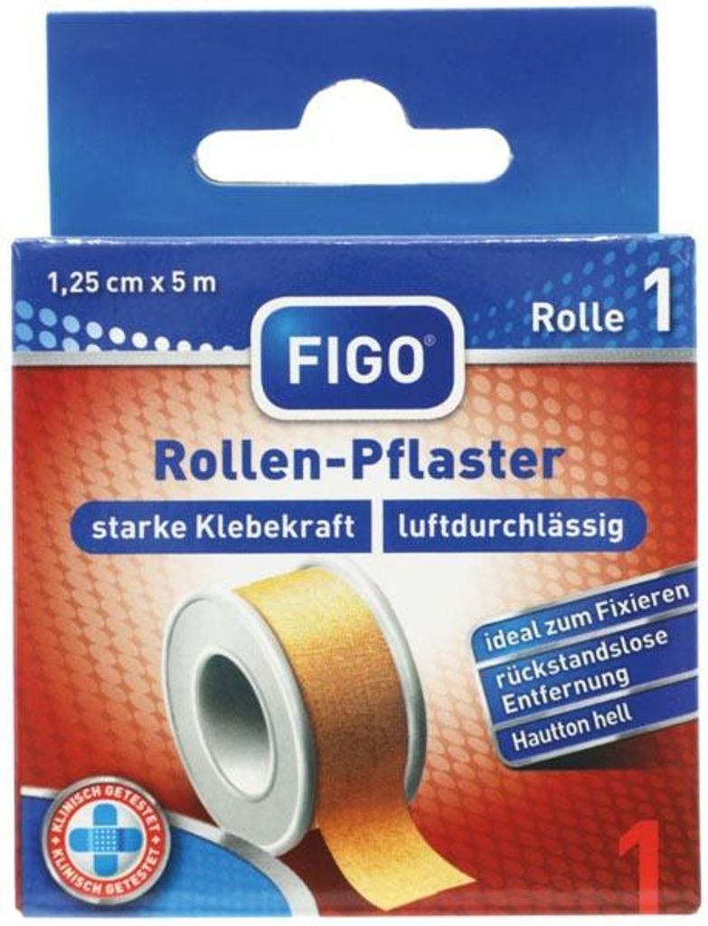FIGO Wundpflaster 1,25cmx5m hautfarben hygienisch