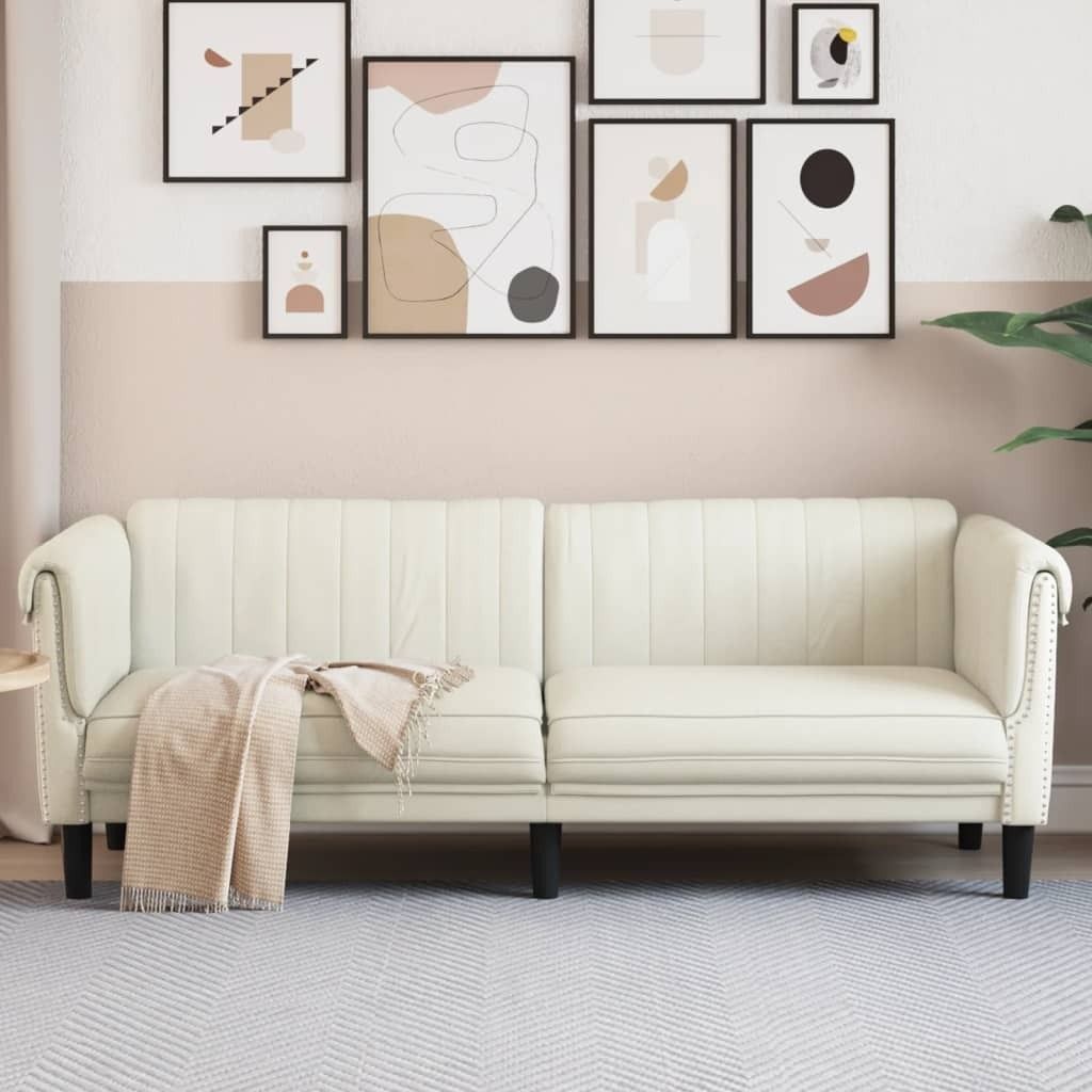 "im Angebot" Couch/Sofa - Polstersofa - 3-Sitzer - Creme Samt - Klassische Sofas CC17143
