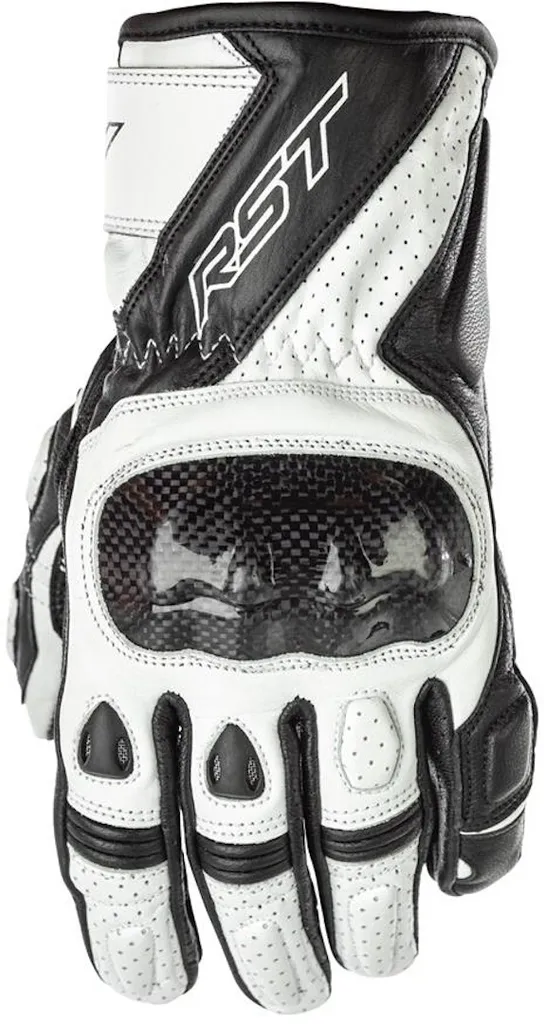 Gants Femme RST Stunt 3 CE Blanc - Cuir Perforé et Coques Articulées