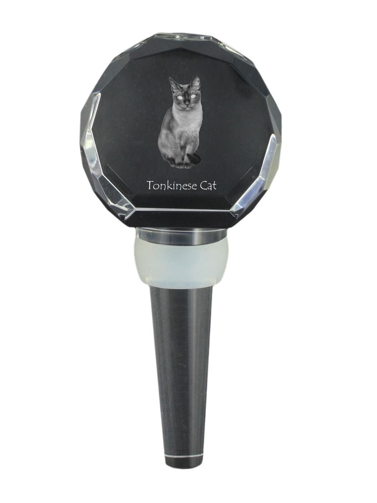 Tonkinese Katze - Kristallflaschenverschluss mit Katze, einzigartiger Weinverschluss mit Foto, personalisiertes Geschenk für Sommelier der Marke A...