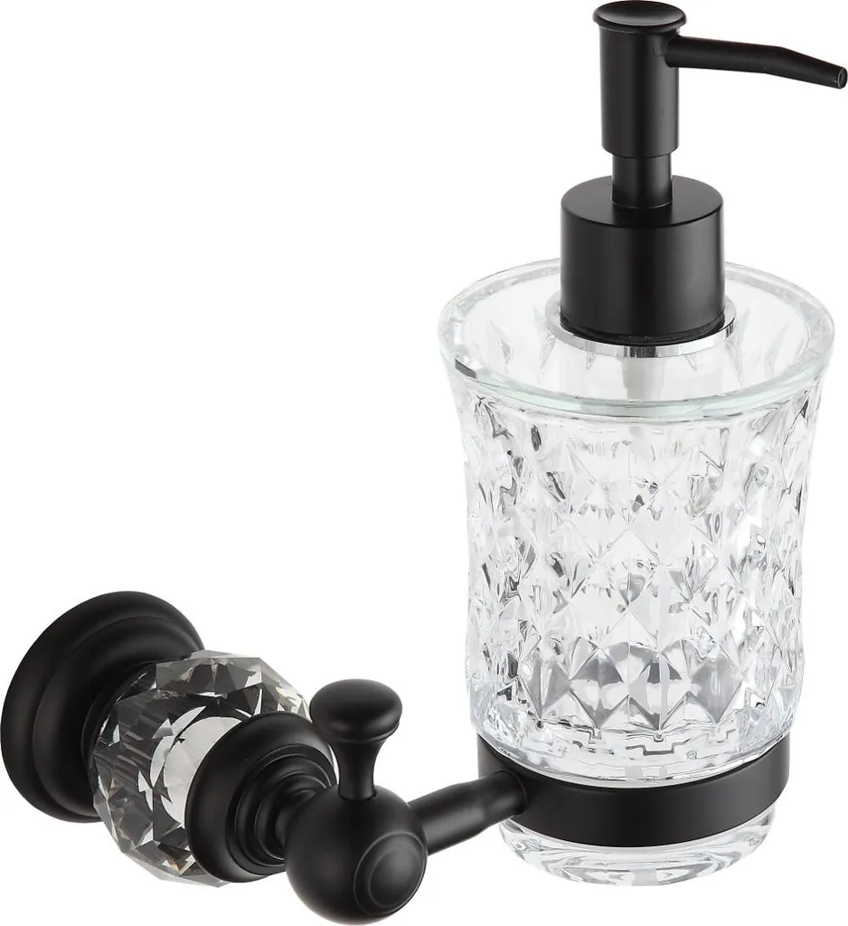 Distributeur de savon Estela noir pour une décoration de salle de bain zen