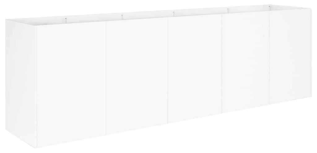 vidaXL Pot de jardin blanc, 200 x 40 x 60 cm, en acier Image du produit 