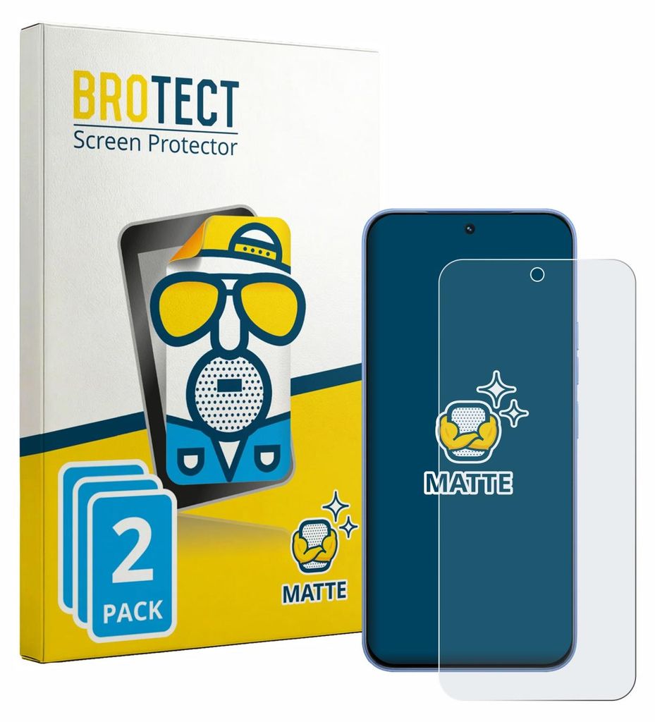 2x BROTECT Schutzfolie für Tecno Spark 50 Pro Displayschutz Displayschutzfolie Folie Matt Entspiegelungsfolie