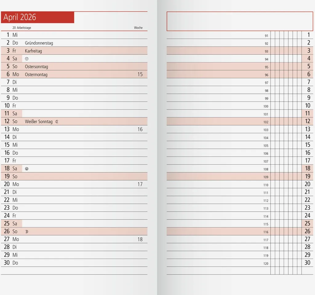 Organisez vos rendez-vous avec la recharge calendrier rido® TM 11 compact