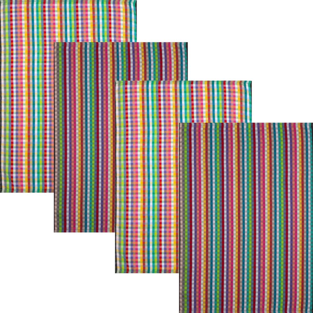 Kracht Küchenhandtuch 4er-Pack bunt 50x70 cm