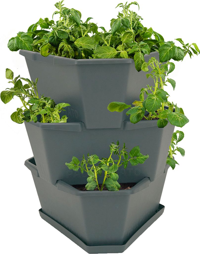 Artikelbild 1 von 'PAUL POTATO Kartoffelturm Starter Set anthrazit (3 Etagen)'
