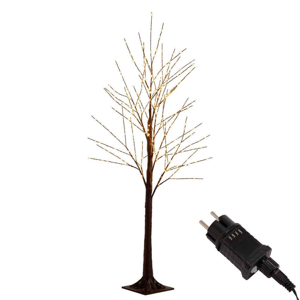 Meisterhome LED Baum Lichterbaum Lichterzweige Baumbeleuchtung – 120 cm mit 280 LEDs – Warmweiß – Mit Timer (8h an/16h aus) – Weihnachts...