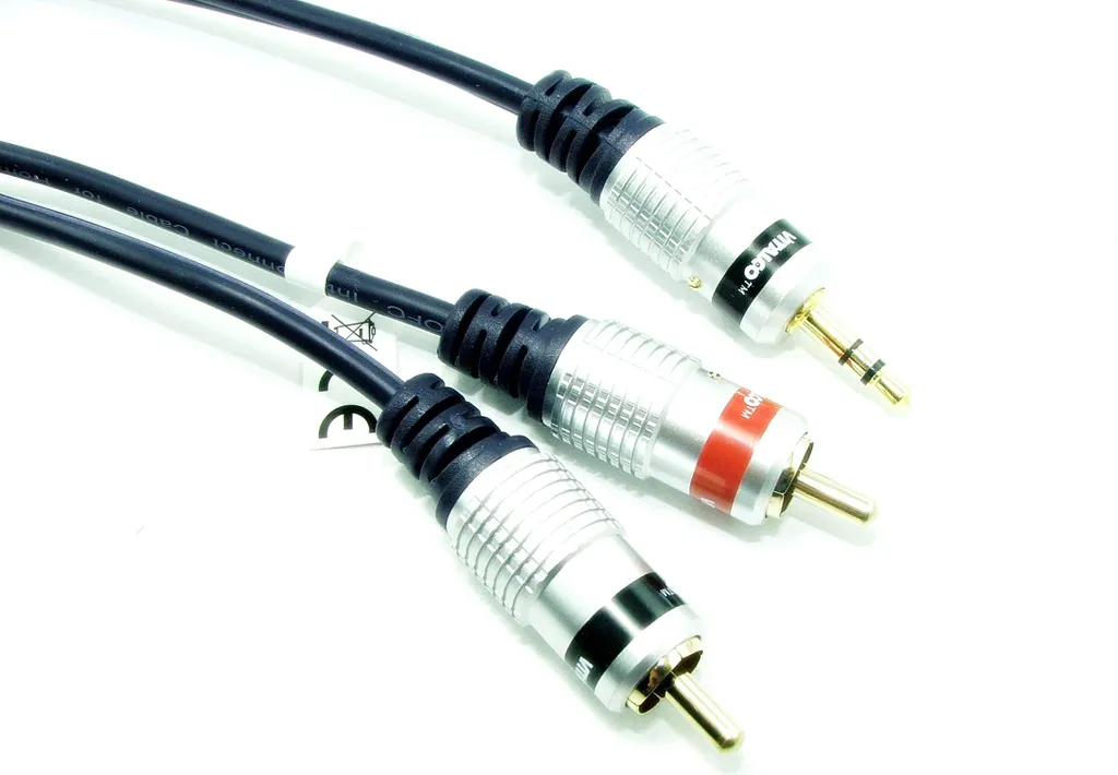 Câble Jack RCA Vitalco HQ 1,5m avec Connecteurs Or et Blindage renforcé
