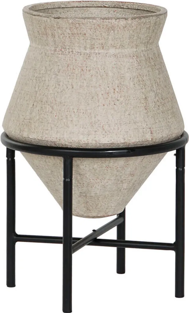 Vase de Sol Incassable en Métal Magnésium - Déco Durable 40 x 40 x 62 cm