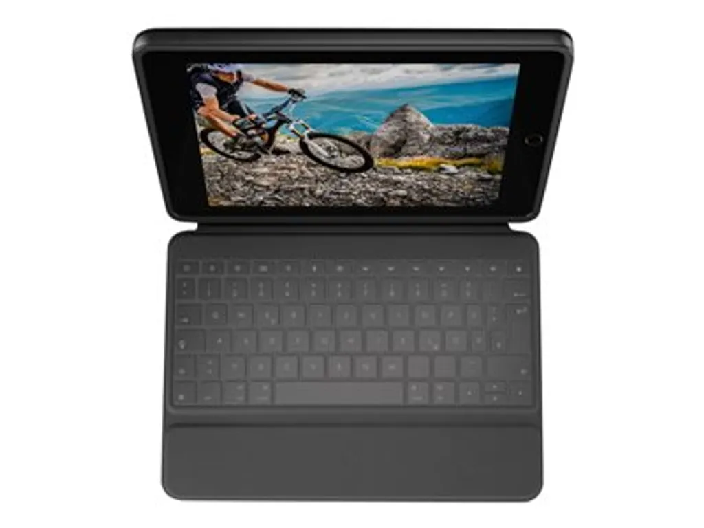 Étui Clavier Logitech Rugged Folio Graphite AZERTY - Protection Chocs