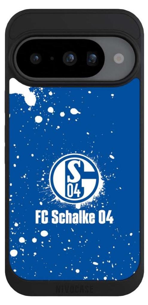 NIVOCASE Handyhülle für Google Pixel 10 Hülle NIVOpure Case Schwarz FC Schalke 04 Logo S04