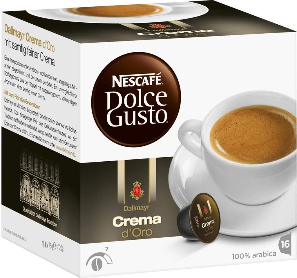 Nescafé Dolce Gusto Dallmayr Crema d'Oro | 16 Kaffeekapseln Produktbild 