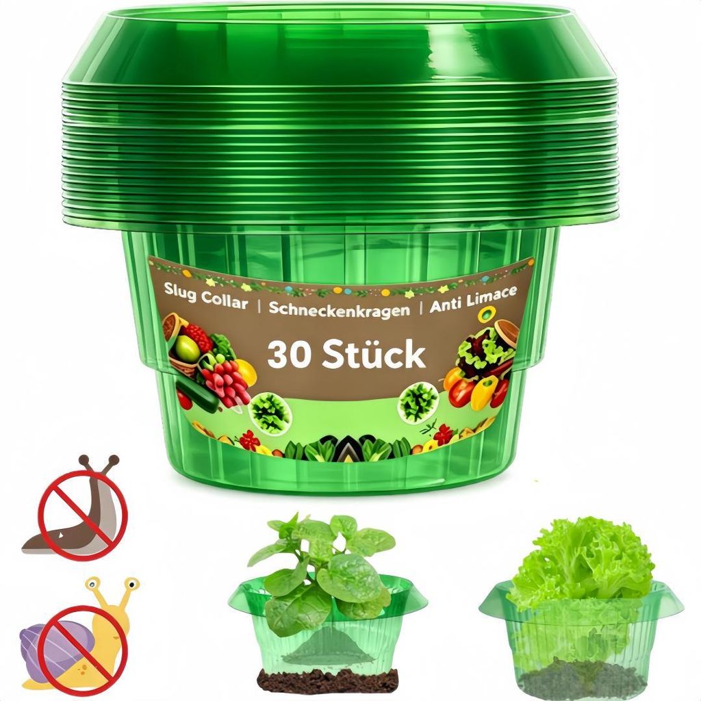 30 Stück Schneckenschutzring Set, Schneckenschutz Produktbild 