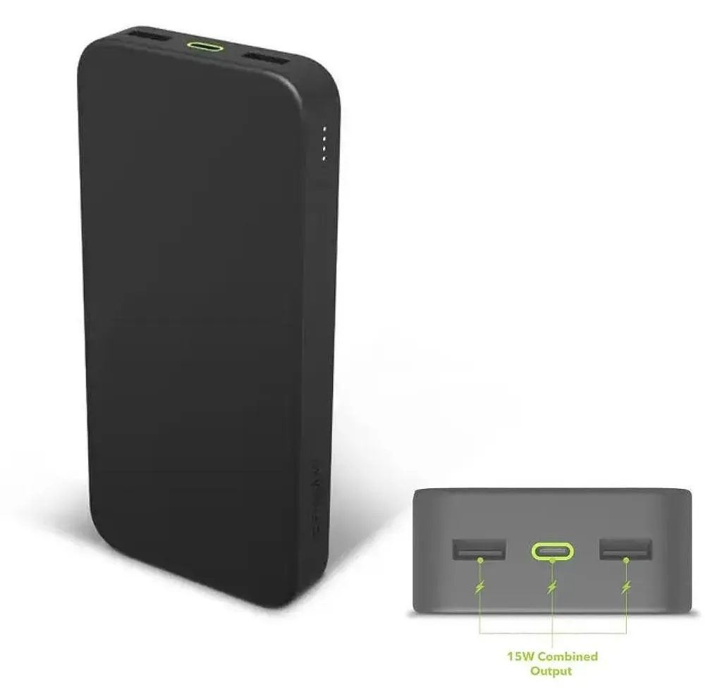 Batterie Externe Mophie Powerbank 20K USB-C PD Haute Capacité Noire