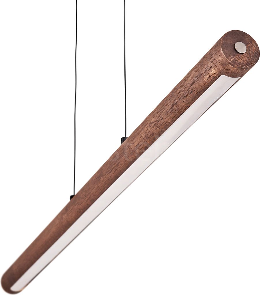 Treviso dimmbare Hängelampe aus Metall/Holz/Kunststoff in Schwarz/Dunkelbraun