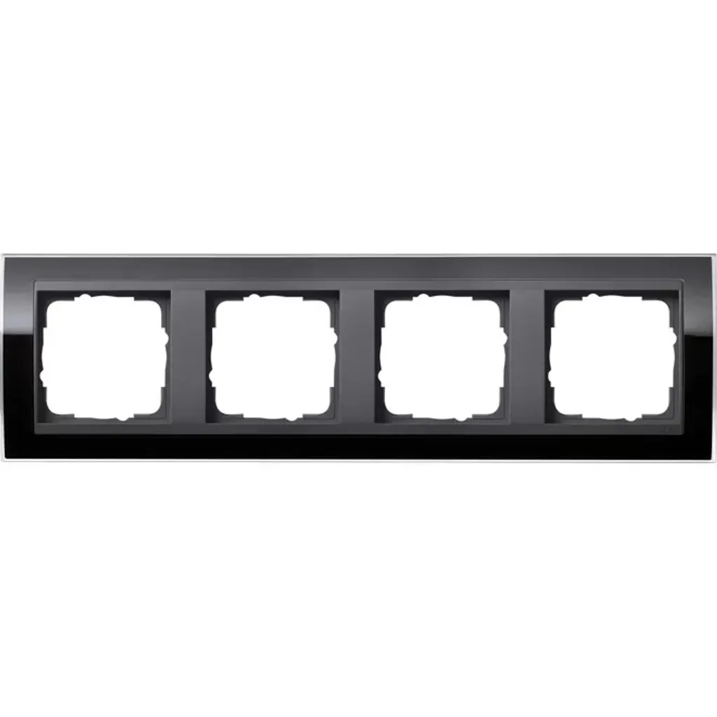 Cadre Gira 0214738 Quadruple Noir Clair Haute Qualité Finition Esprit
