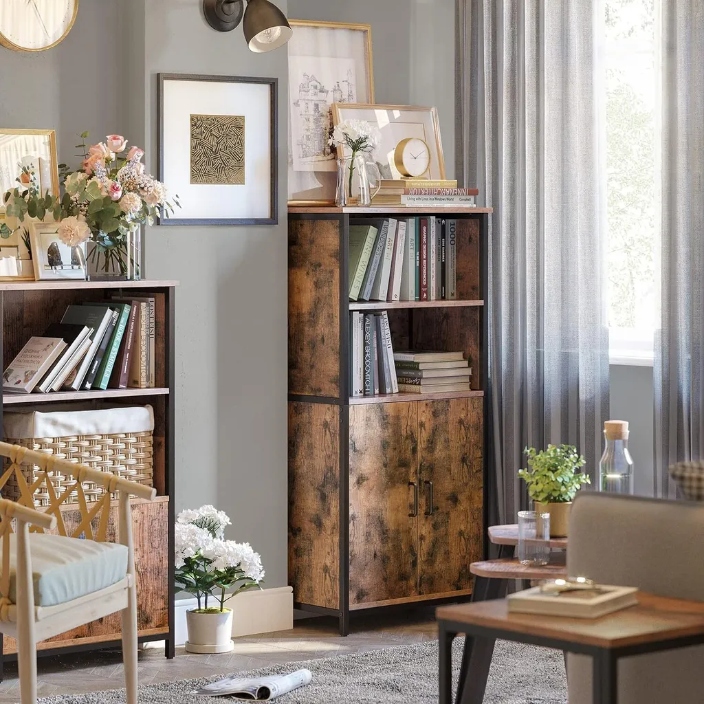 Étagère de Bureau Multifonctionnelle avec Compartiments et Rangement Bas - 10