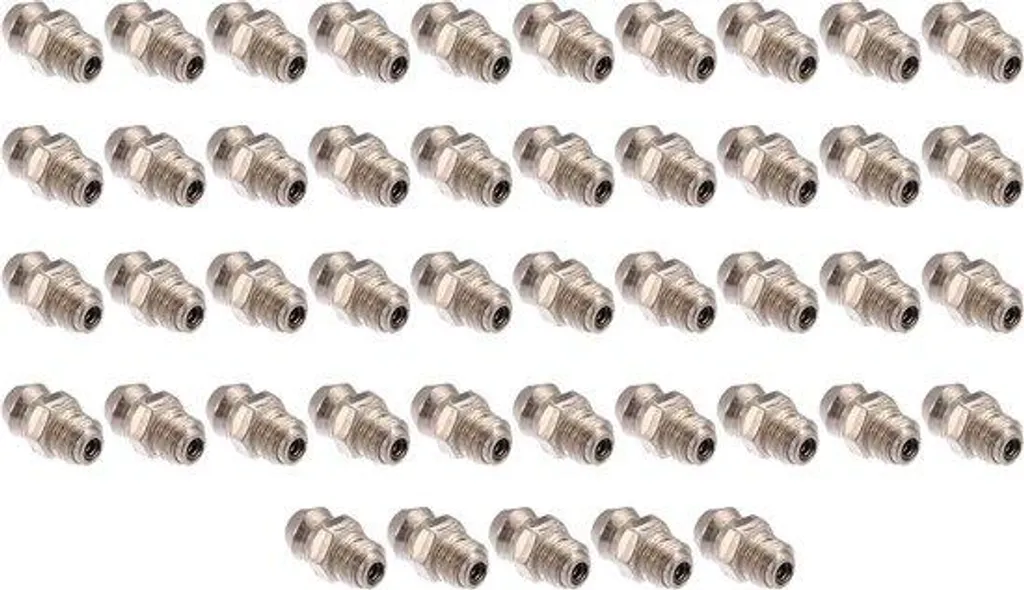 Graisseurs M6x1 nickelés haute résistance, lot de 45 pièces durables