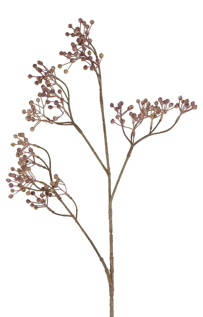 Baies Artificielles Décoratives Ilex Verticillata Lot de 2 Tiges de 77 cm