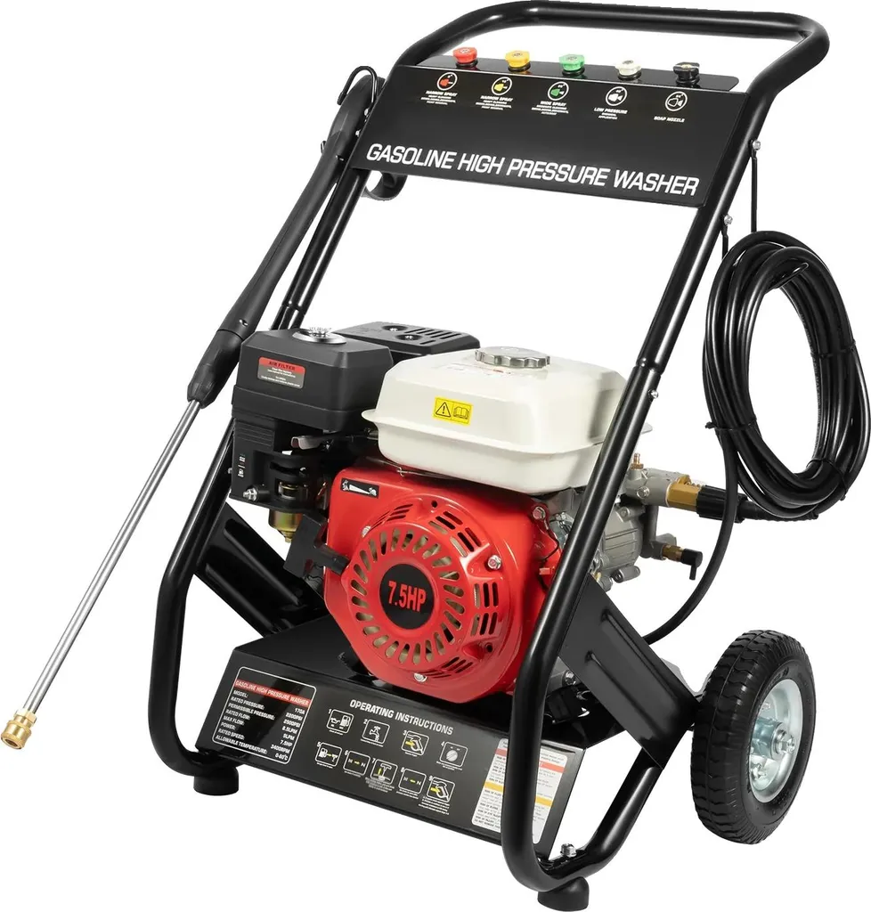 Nettoyeur haute pression 2200 PSI moteur 4 temps noir haute performance