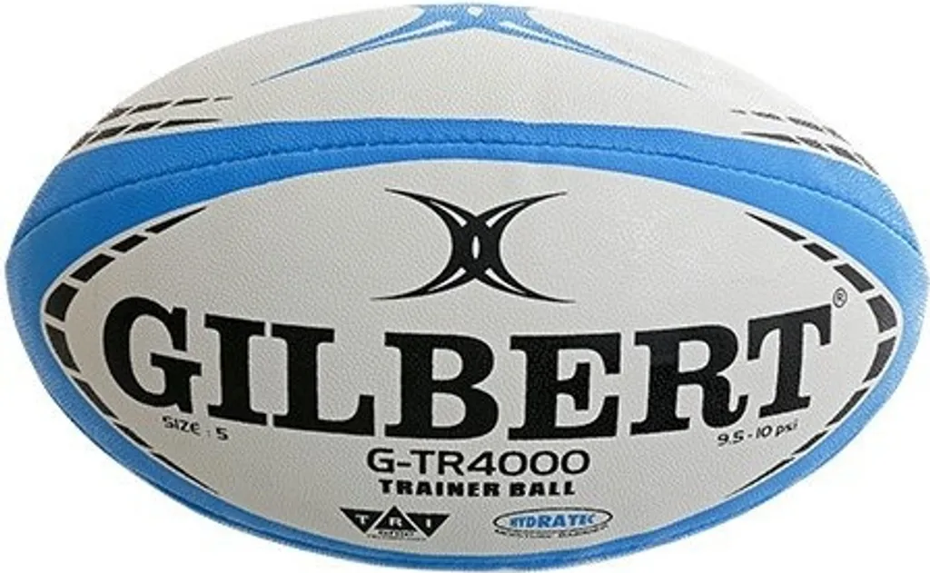 Ballon de rugby G-TR4000 Trainer Gilbert - Bleu Ciel - Taille 5 Idéal
