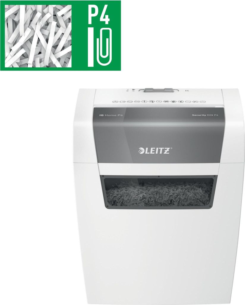LEITZ IQ Home Aktenvernichter mit Partikelschnitt P-4, 4 x Produktbild 7