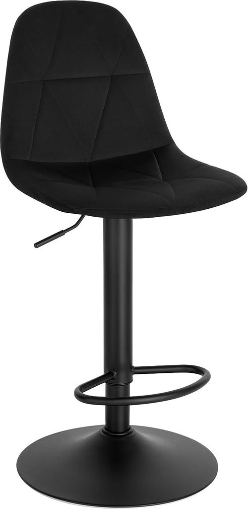 EUGAD Barhocker, Tresenhocker, Bistrohocker, Design-Hocker mit Rückenlehne, höhenverstellbar, 360°Drehhocker, Barstuhl mit Samtbezug, aus Metall...