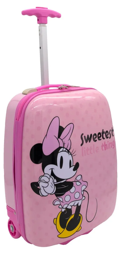 Bagage enfant Minnie Mouse : Valise rigide à roulettes avec motif Disney