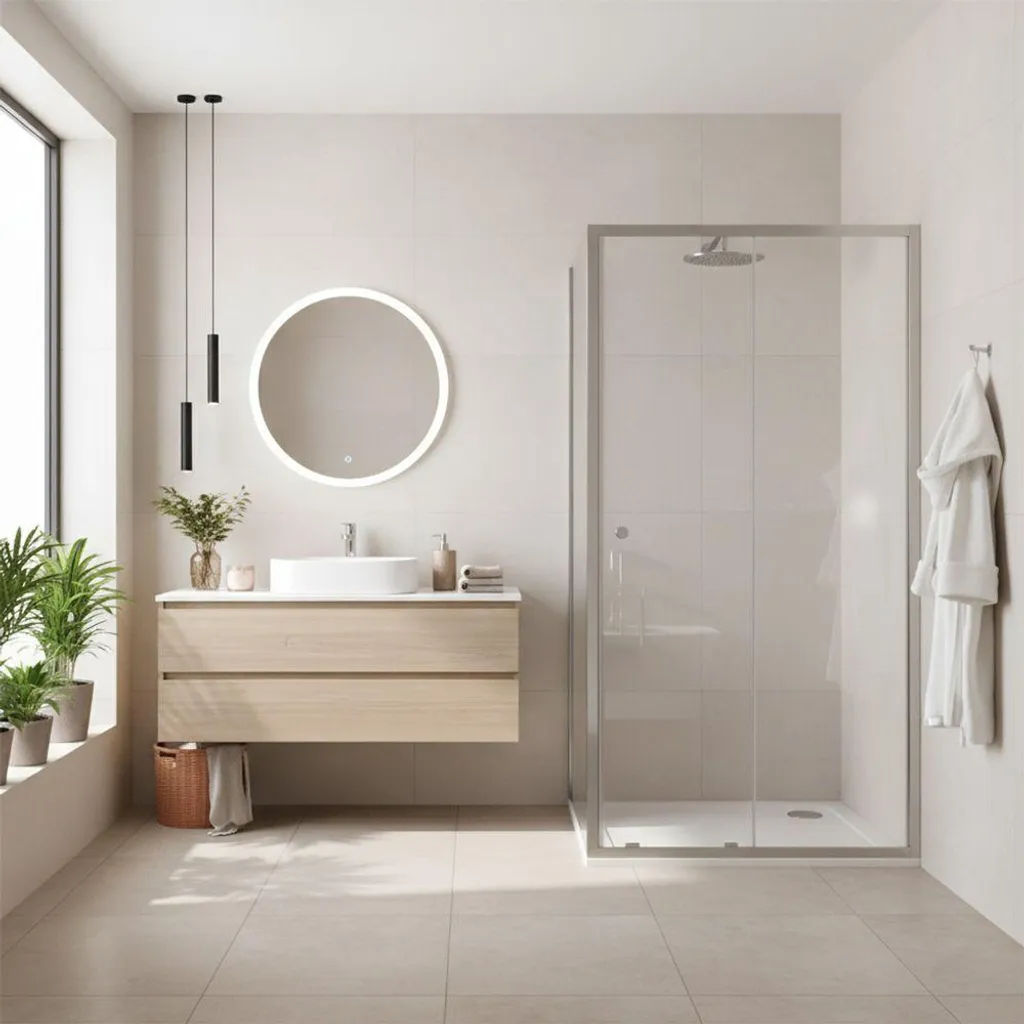 Cabine de douche d'angle étanche Rea Primo Slide 140x80 cm chrome durable - 2