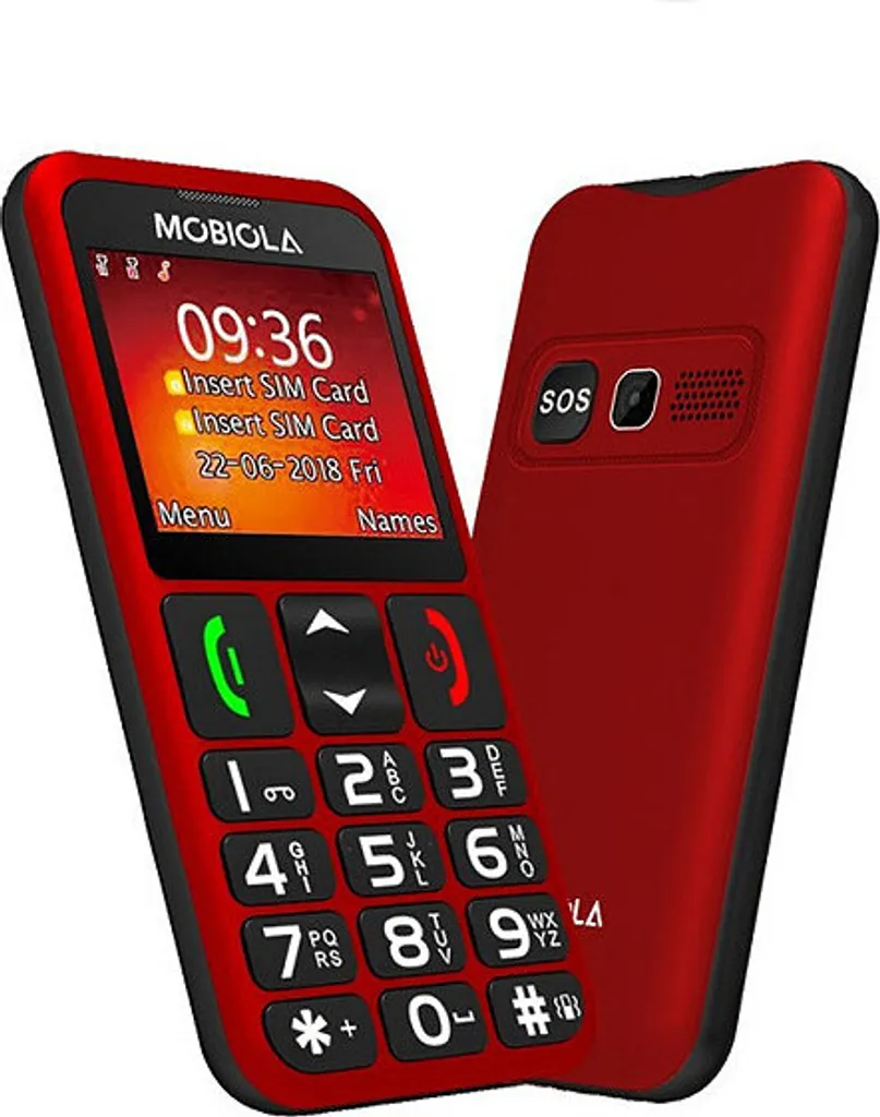 Téléphone Senior Simple d'Utilisation Mobiola MB700 Rouge Ergonomique - 3
