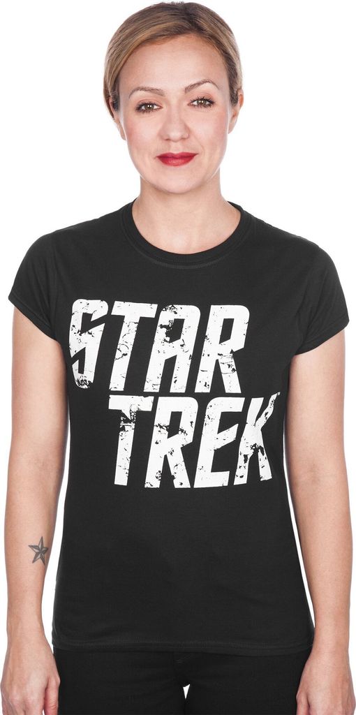 Girlie Shirt Distressed Logo Größe: M