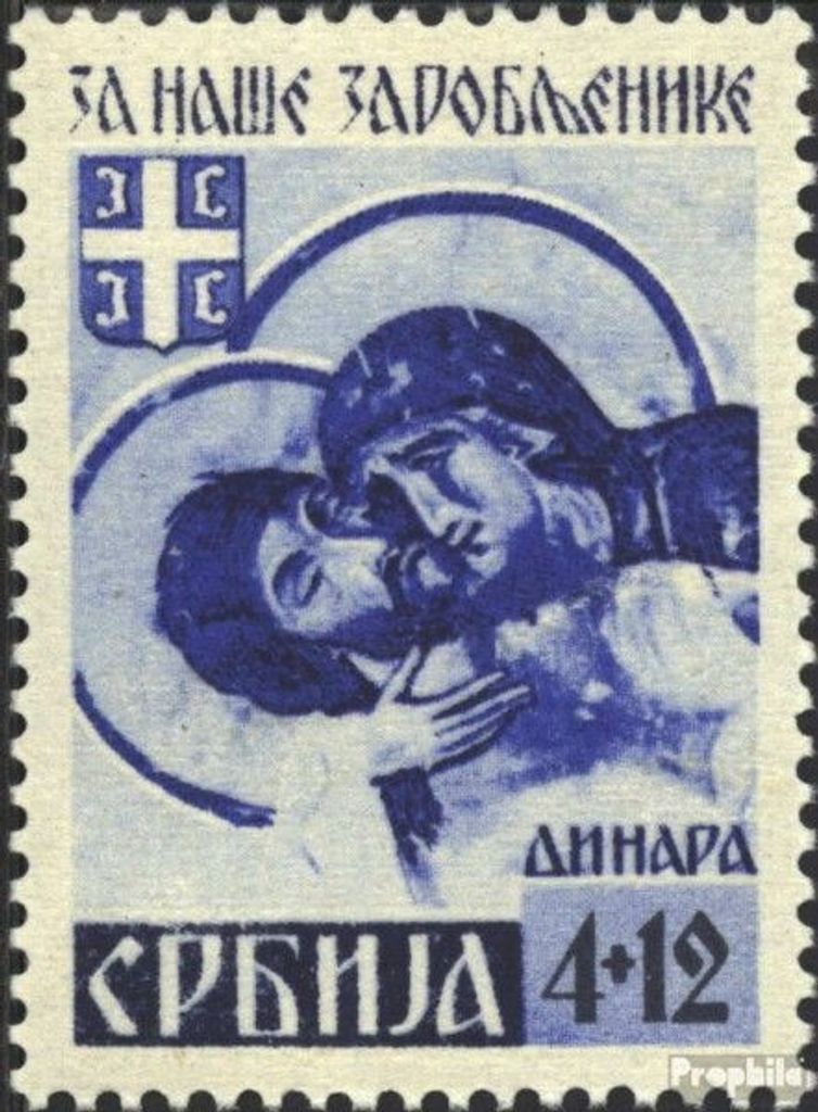 Briefmarken Serbien (Dt.Bes.2.WK.) 1942 Mi 65 postfrisch Produktbild 