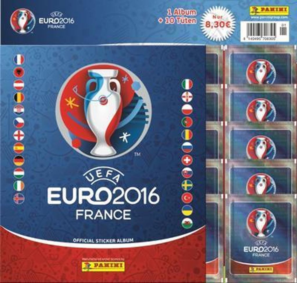 UEFA Euro 2016 Album + 10 Stickertüten Immagine del prodotto 