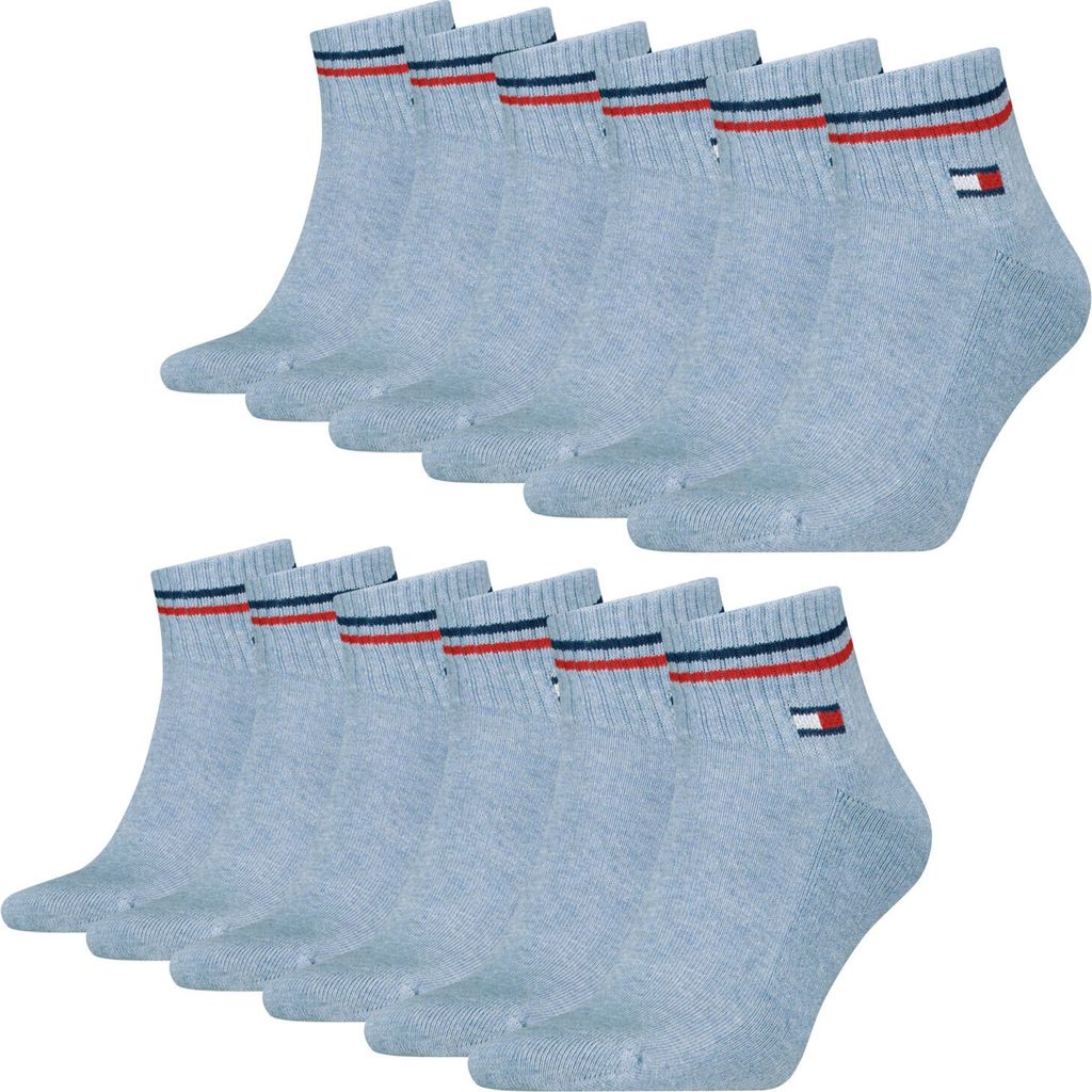 6 Paar Tommy Jeans Herren Quarter Iconic Socken