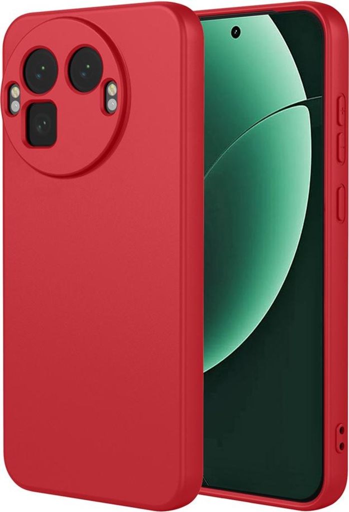 Hülle für Realme GT 8 Pro - Phonesta Soft Silk Silikon Back Cover - Rot