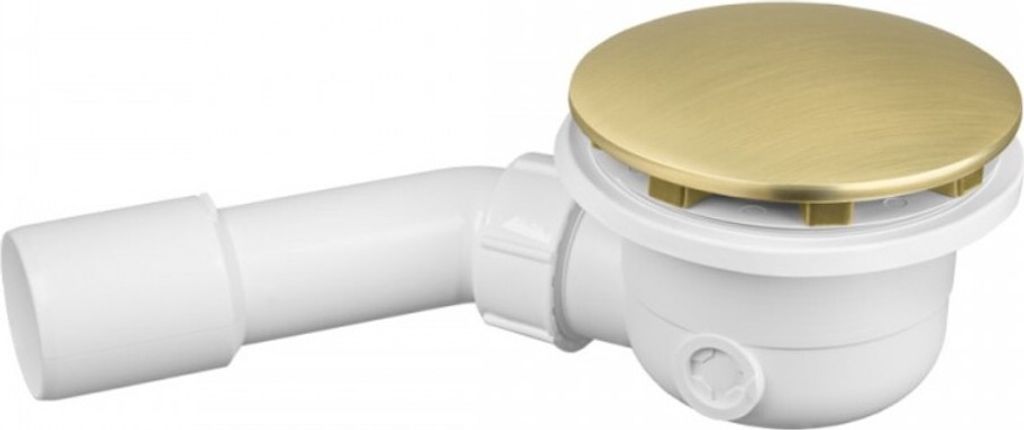 Ablaufgarnitur, Siphon Dusche, Badewanne Gold gebürstet Produktbild 
