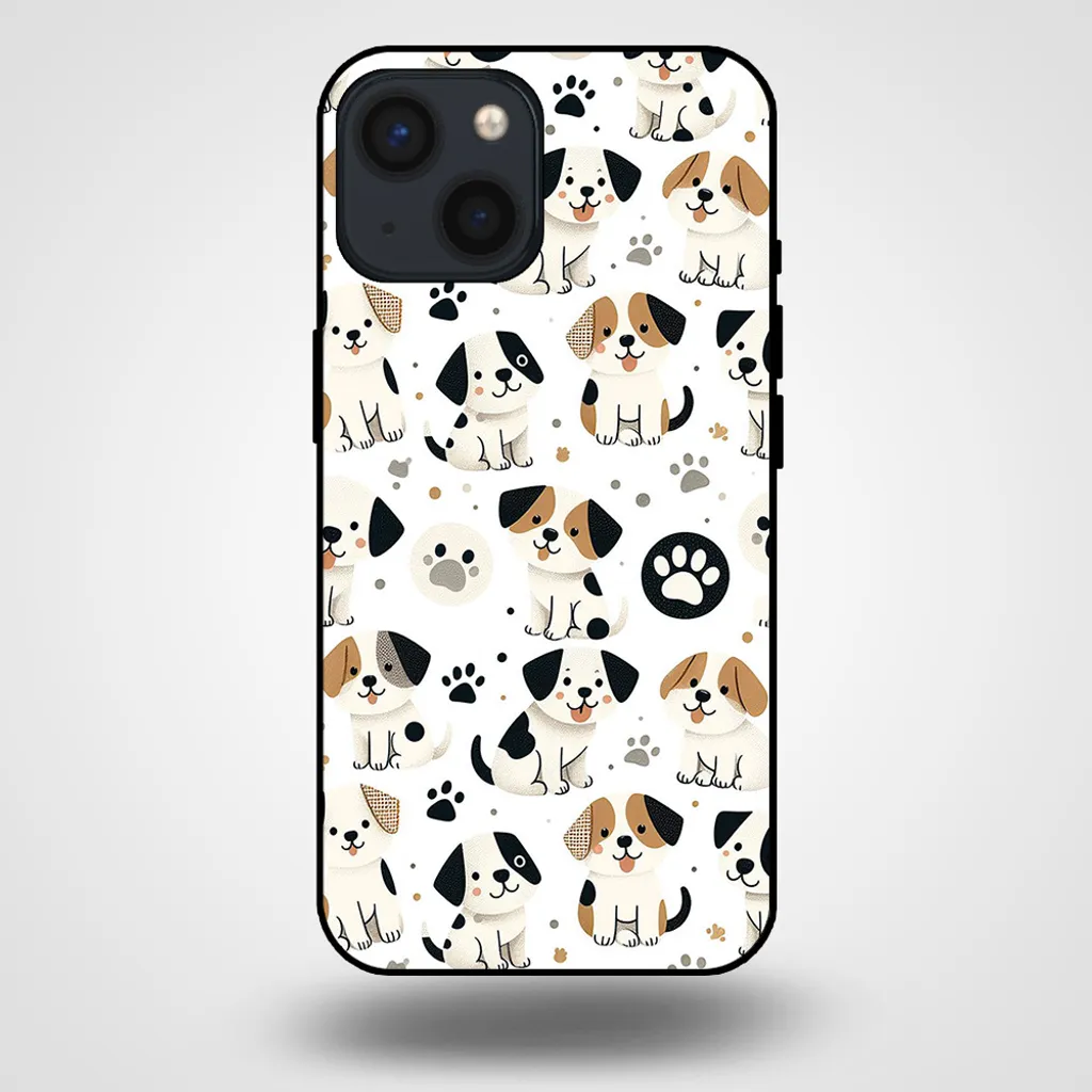 Smartphonica Custodia per iPhone 13 Mini con stampa di cani - Custodia posteriore in TPU con design a forma di cane