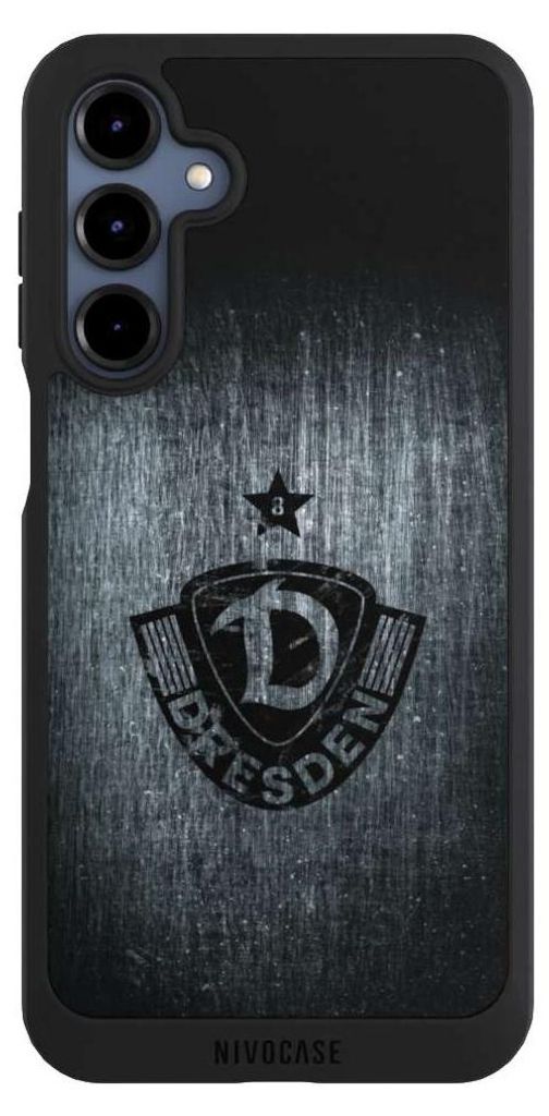 NIVOCASE Handyhülle für Samsung Galaxy A16 5G Hülle NIVOpure Case Schwarz Offizielles Lizenzprodukt SG Dynamo Dresden Vintage